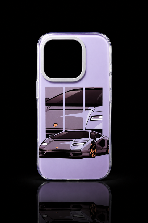 Lamborghini Cool Purple Sporty Back Case - iPhone