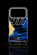 Porsche 911 Glossy Blue Back Case for iPhone