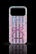 Pink strip bow case
