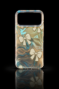 Silky green bow back case