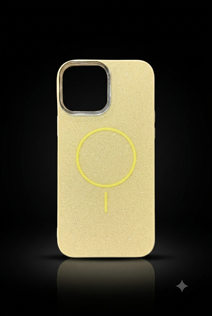 Diamond Dust Back Case - Yellow