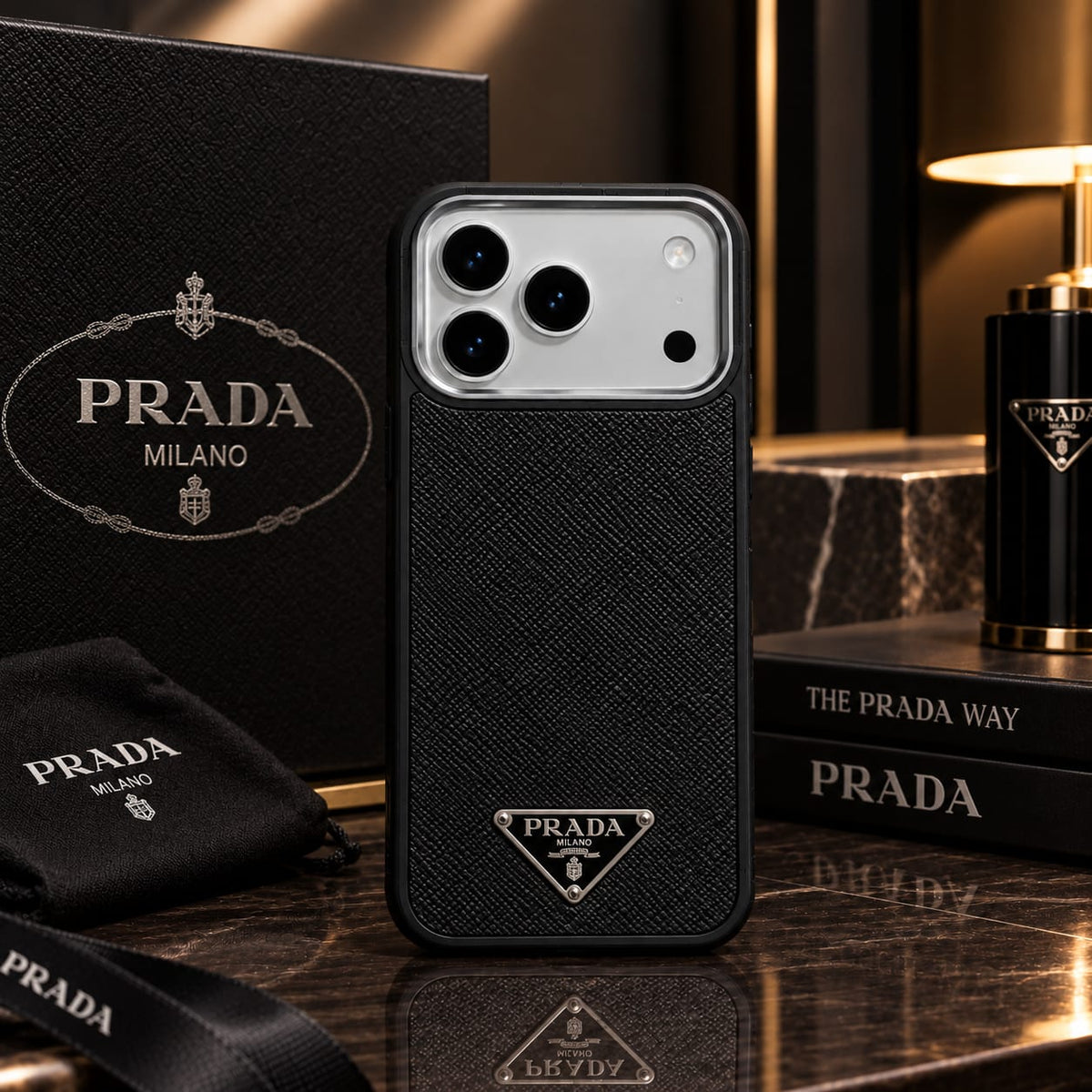 Prada Milano Black Saffiano Luxury Case