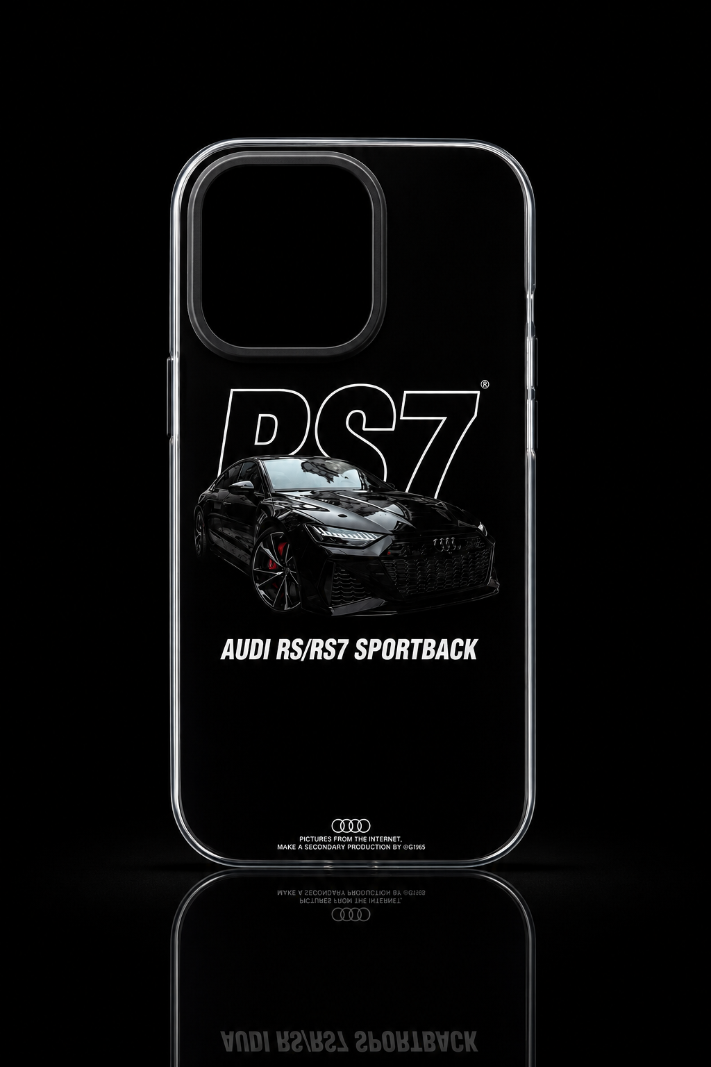 Audi RS7 Premium Black Back Case